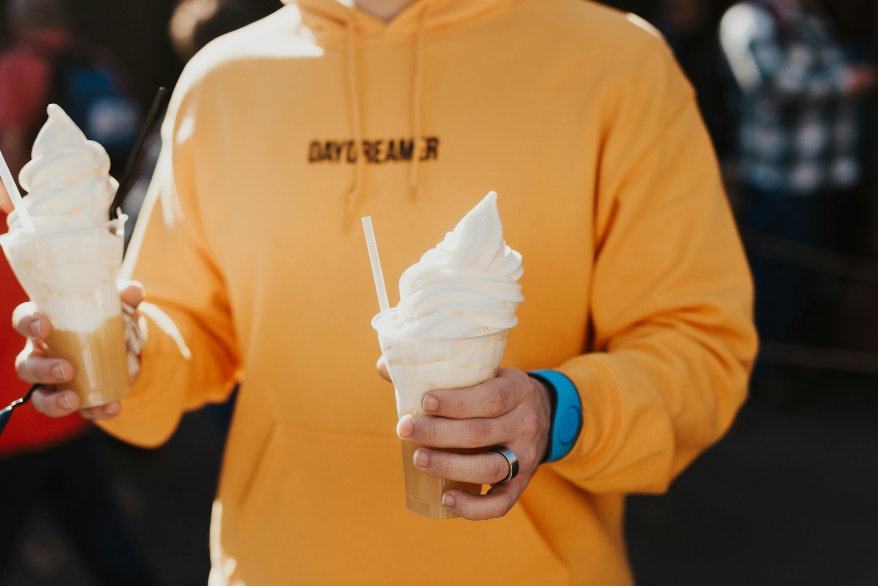Fleck durch Eis auf Kleidung